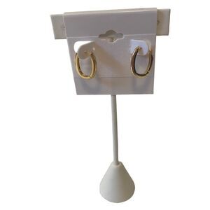 Gold Cake Brand Small Yellow Gold Toned Oval Hoops